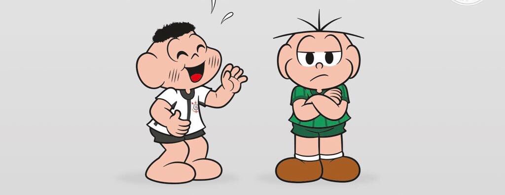 Alegria do Cascão, tlisteza do Cebolinha! 😂😂😂

#NuncaFoiFácil #DerbyCentenário #VaiCorinthians