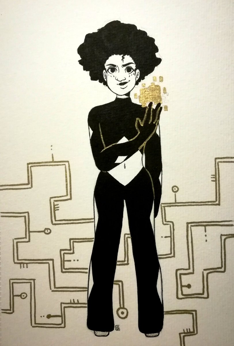 Miamimwa's tweet photo. #inktober2017 #31witches #day19 #technologywitch
Je le pressens bien, si je le finis, je le finis à l'arrache xD https://t.co/UCj7IS8S4m