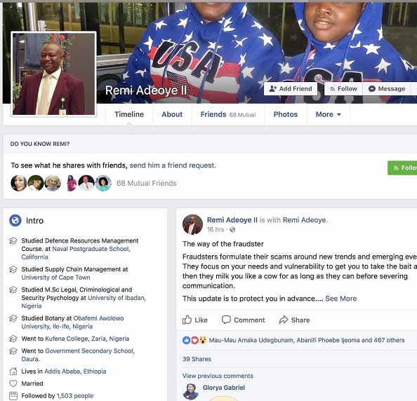 Assistant ComPol Remi Adeoye provided false information about his credentials. Emeka Ugwuonye investigated him & pointed out Adeoye’s lies.