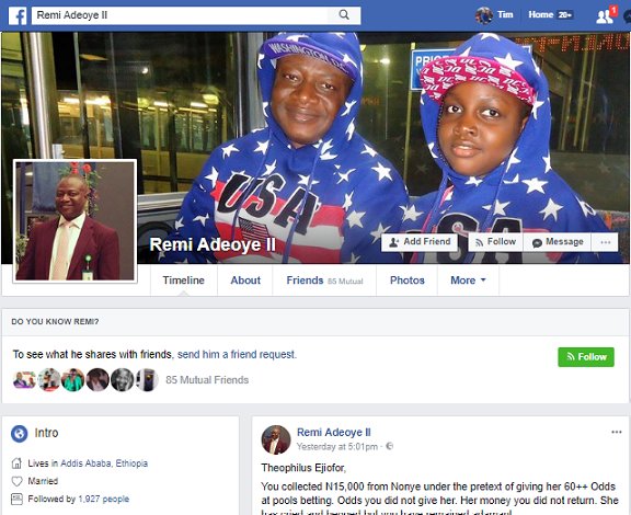 Assistant ComPol Remi Adeoye provided false information about his credentials. Emeka Ugwuonye investigated him & pointed out Adeoye’s lies.