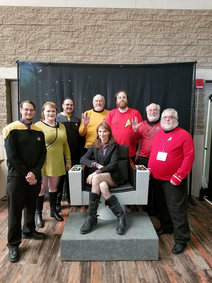 TucsonComiCon's tweet photo. Gates McFadden is in command at #TCC17! https://t.co/NsNx0vtXXz