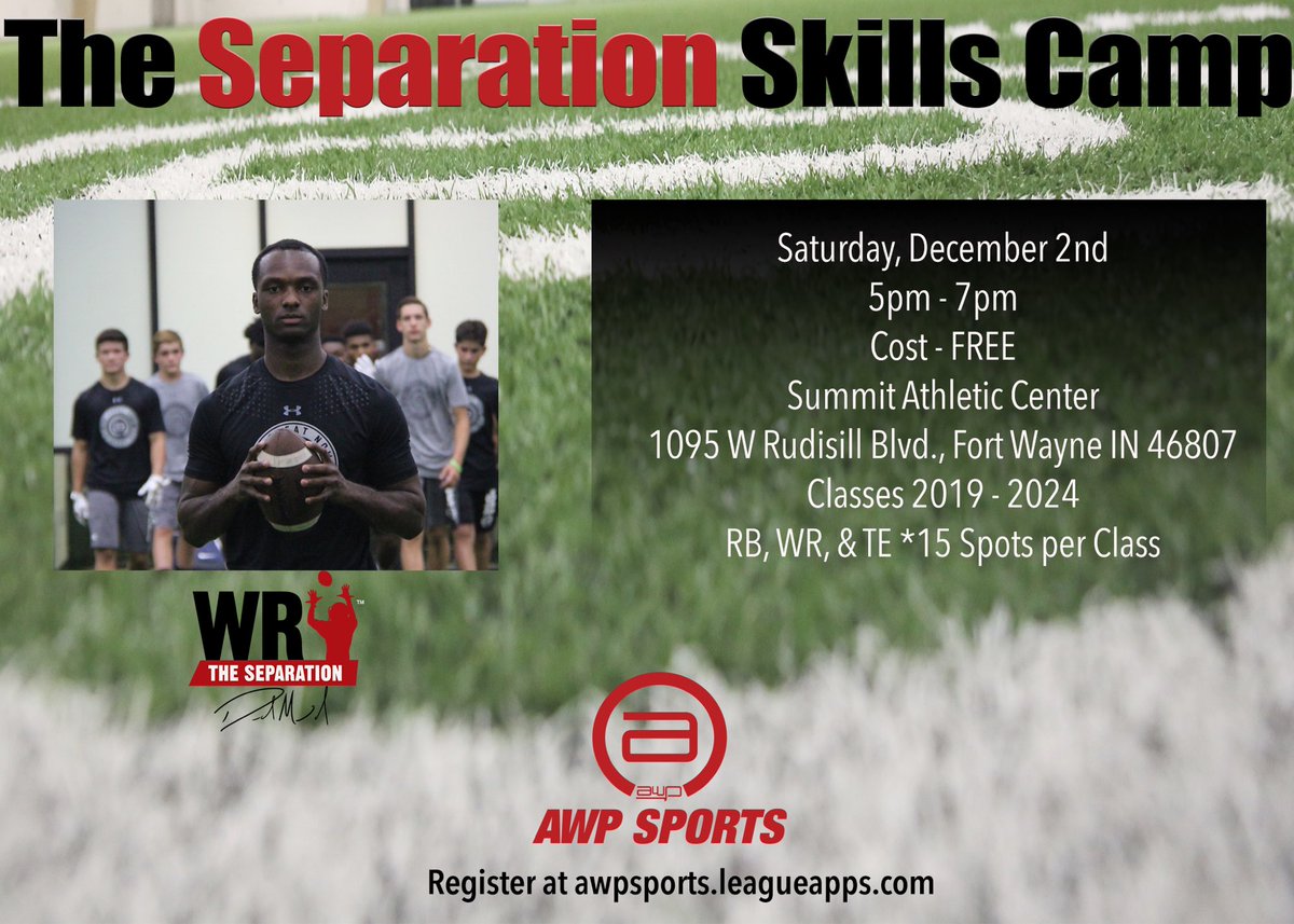 Register for the The Separation camp Powered by <a href="/AWPSports/">AWP Sports</a>. Get a glimpse of the what it takes to SEPARATE! Only 15 spots per grad class...