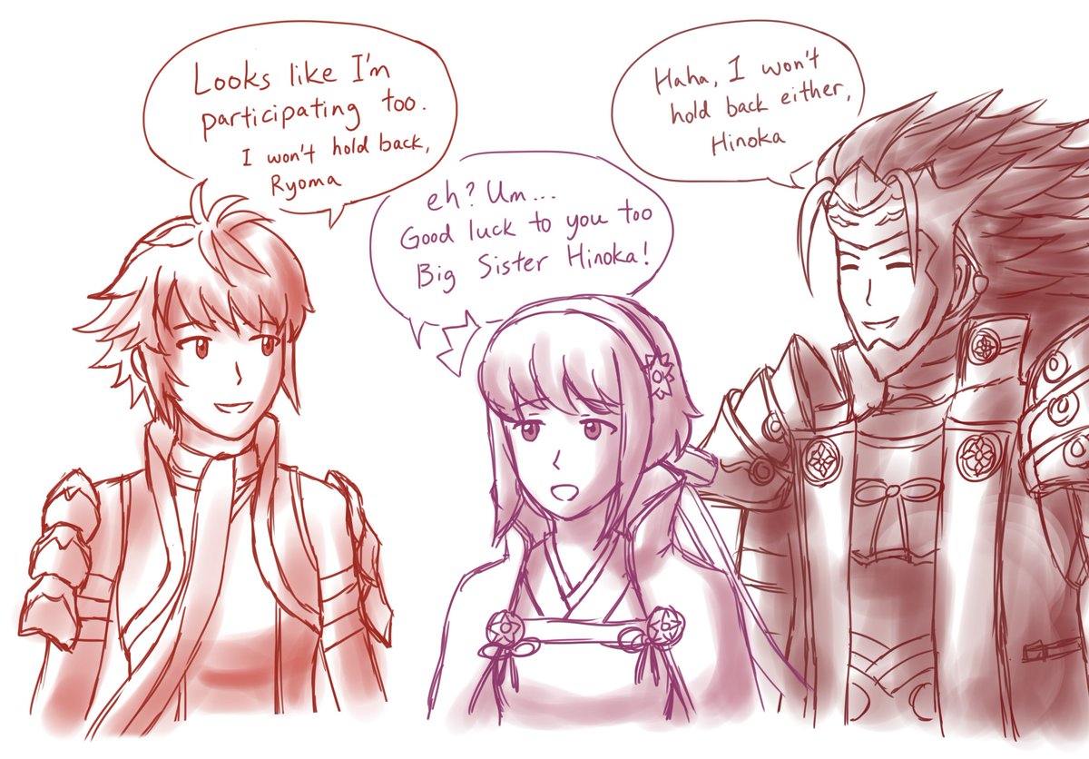 maplerose_9's tweet photo. Sakura cheers on her family, Go #TeamRyoma #TeamHinoka #TeamTakumi ! #FEHeroes #VoteWars https://t.co/nXNqCH1Q4f