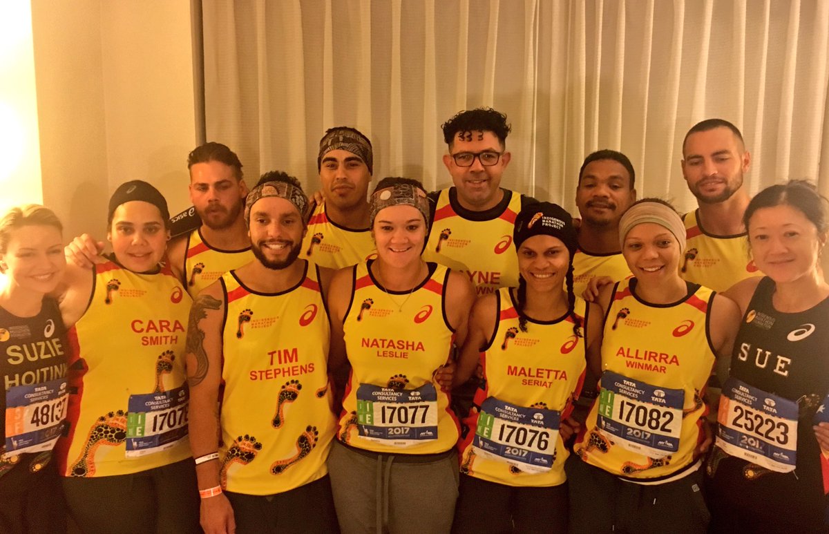 ALeighMP's tweet photo. Champion effort by the 10 inspirational Indigenous runners who all successfully completed Sunday's @nycmarathon. #RunSweatInspire #IMP2017 https://t.co/ONb33Sudk6