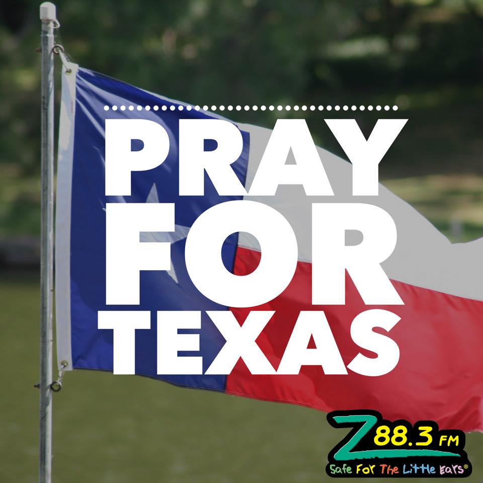 Z883FM's tweet photo. Join your Z tonight in praying for Sutherland Springs and the families there who are hurting. 💗 #PrayforTexas #StandingwithTexas https://t.co/qhVSmuyhb1