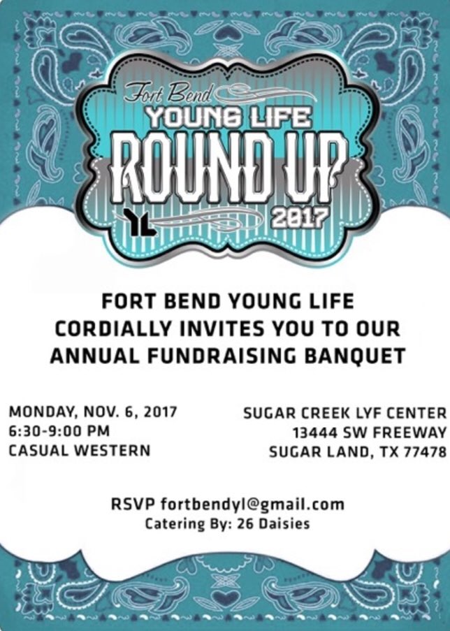 TravisYoungLife's tweet photo. Still need some folks to help with Round Up tomorrow night | 5:30 PM https://t.co/N8a4mG98aq