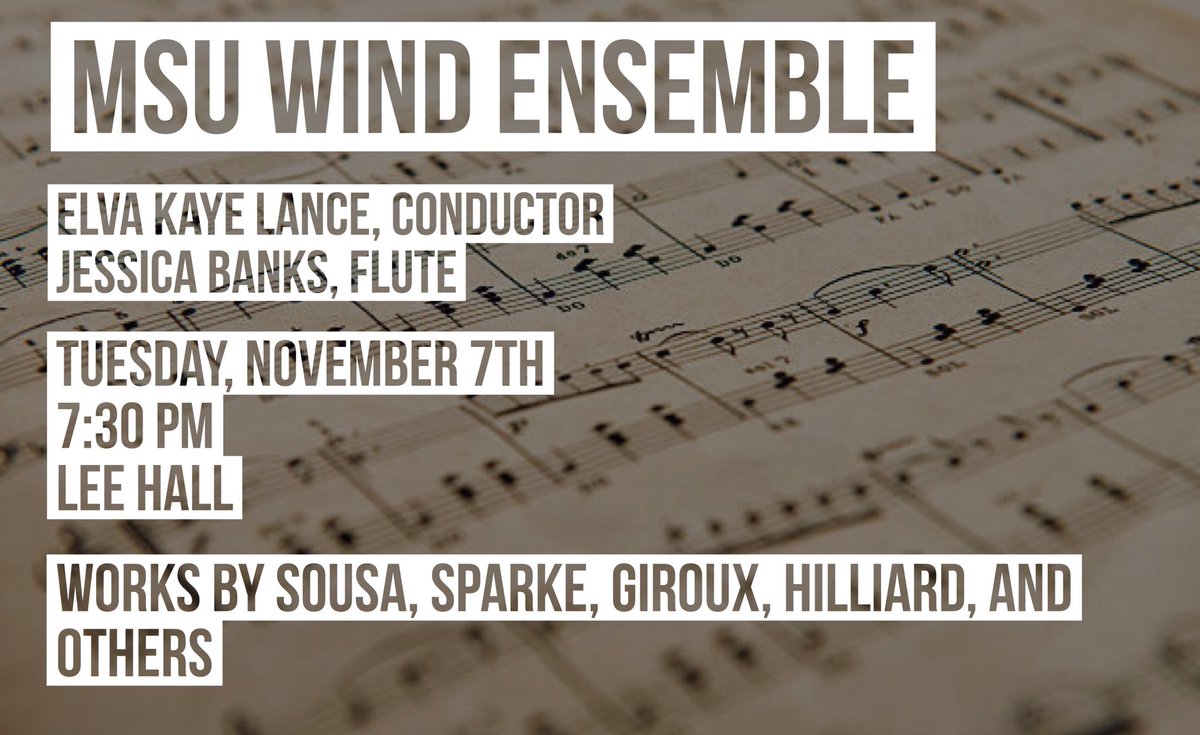 Join us for the wind ensemble’s fall concert on Tuesday night, featuring Prof. Jessica Banks, flute