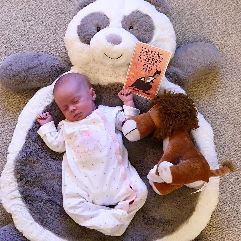 RJW2001's tweet photo. Shh... I'm 4 weeks old today! 👸🏼🐼🎂🎉🎊 #AAW #PrincessPanda https://t.co/czZ8dfjKaA