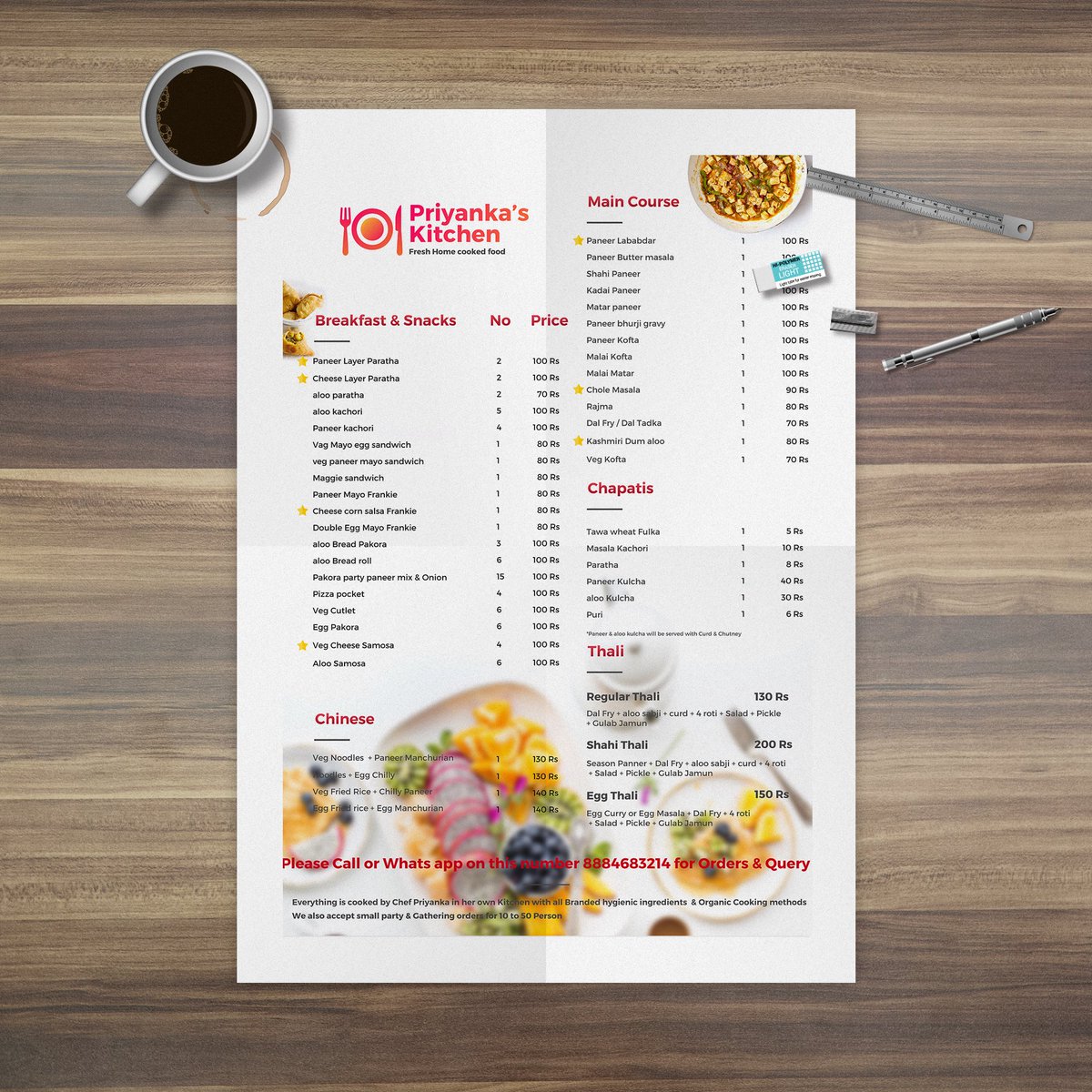 Kissdstudio's tweet photo. Full course Menu classic design with contemporary design style wooden texture #kissdesignstudio #design #food #priyankaskitchen #foodmenu https://t.co/HyN78y6HMW