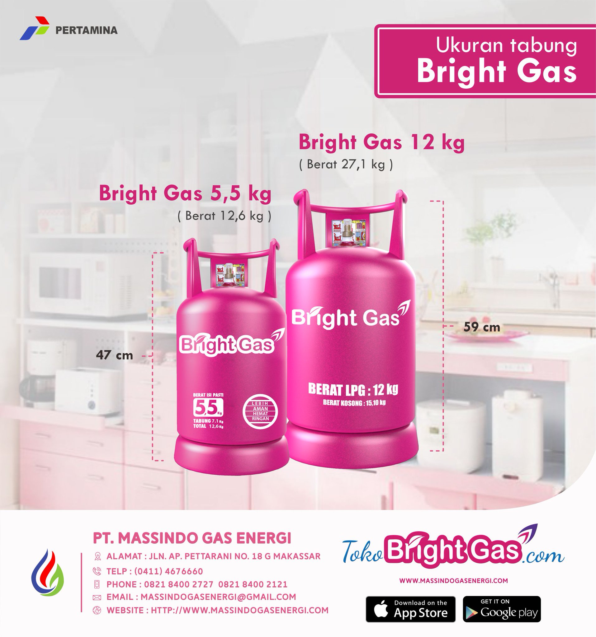 toko bright gas  on Twitter ukuran tabung  Bright Gas  