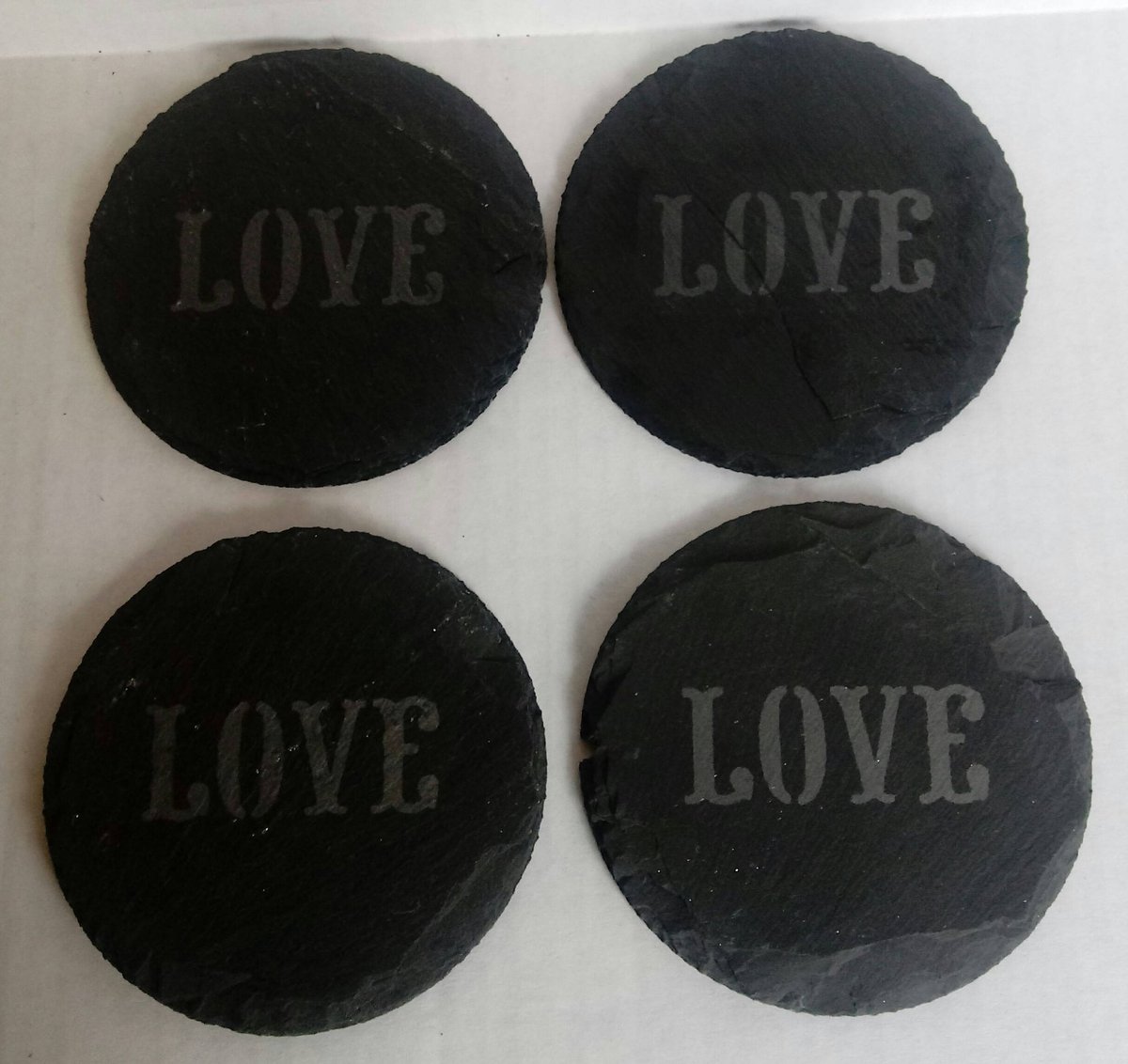 JourneyRose9's tweet photo. Excited to share the latest addition to my #etsy shop: 4 Etched Slate Love Coasters,  #housewares  #lovecoasters https://t.co/AZZeOcowOW https://t.co/E511dlgsgF