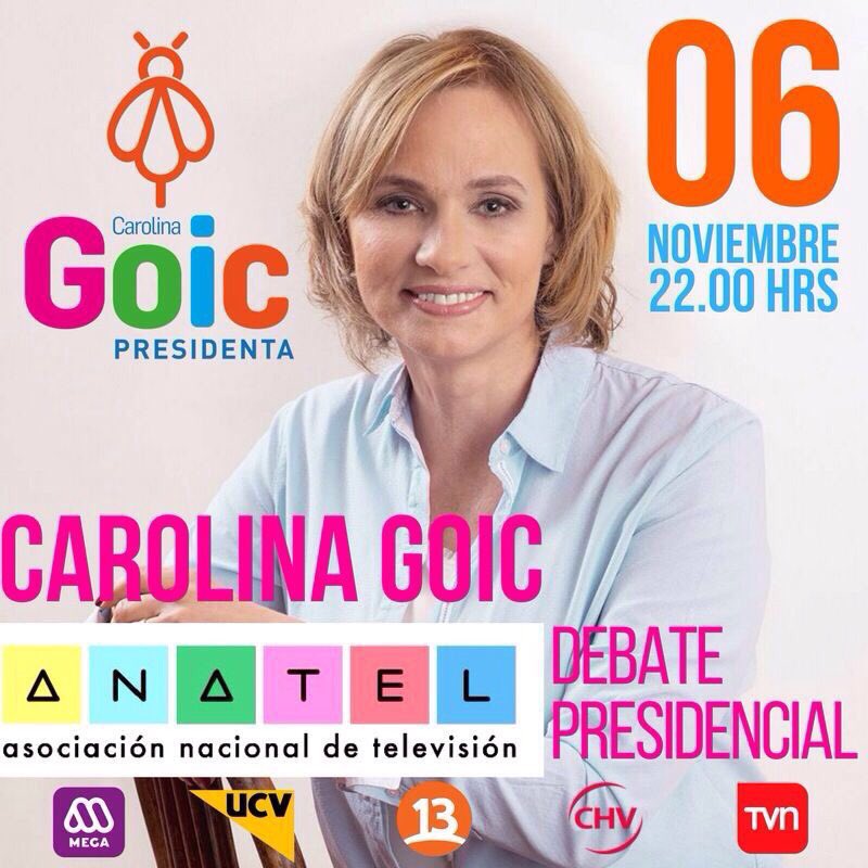 matiaswalkerp's tweet photo. Acompañemos a nuestra candidata presidencial @carolinagoic mañana en #DebateAnatel por RSS. La única con propuestas para cada Región de 🇨🇱🐝. https://t.co/fgFt9FfUIs