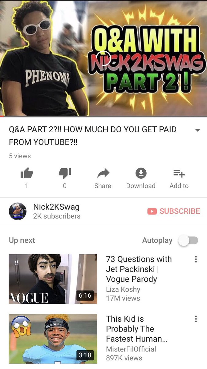 nickthequick360's tweet photo. Check out my new video please https://t.co/4nF7Fa2H13 https://t.co/DzojqFU4RL