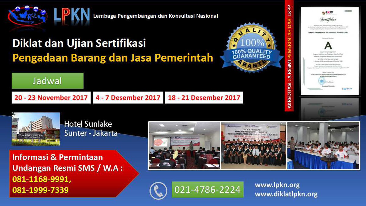 diklat_lpkn's tweet photo. Jadwal diklat Nov-Des 2017. Reg https://t.co/v8nZIRMQQC

#bimtek #kpk #lkpp #pns #dprri #mprri #pusdiklat #pusdiknas #pemkot #depag #depkeu https://t.co/gX5K0KHD2O