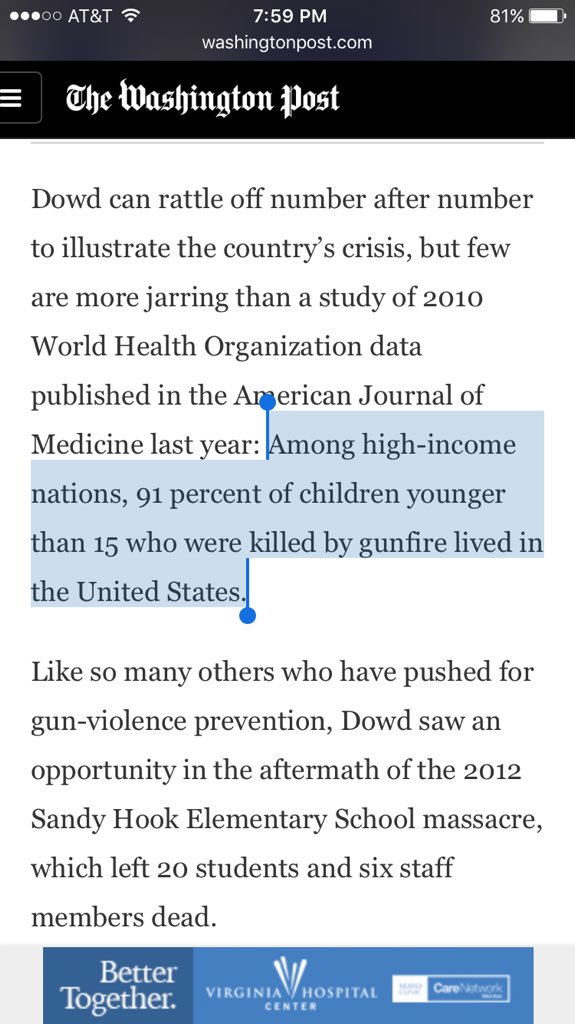 I've spent my whole year writing about kids getting shot in the US. The one number I cannot stop thinking about: wapo.st/2hKvE4c