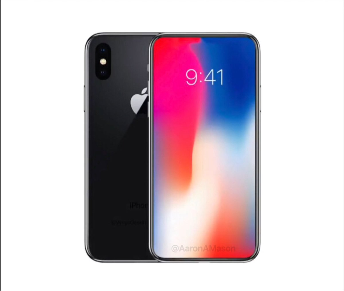 AaronAMason's tweet image. The iPhone X looks 🔥 without the notch! #AppleNews #iPhoneX #NoNotch