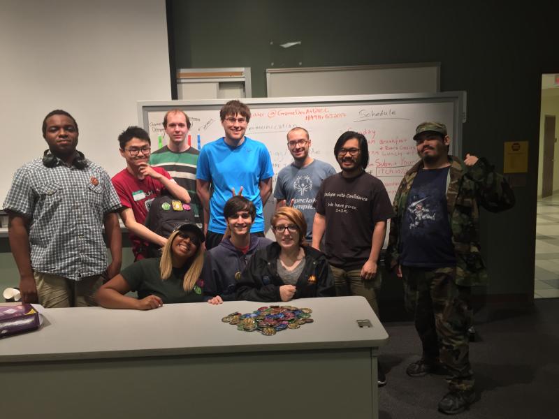 GameDevAtUNCC's tweet photo. Thanks for coming the 49 Hour "Musical" #GameJam & making amazing games! #49HrGJ2017 #CCIEvent @CCICareer @UNCC_CCI https://t.co/jRo6vsseai https://t.co/cuojmFiyKS