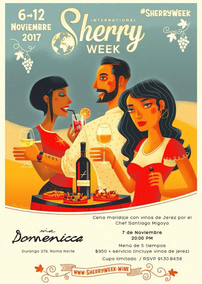 El chef <a href="/SantiagoMigoya/">santiago migoya</a> se luce en <a href="/MiaDomenicca/">Mia Domenicca</a>  con una cena maridaje con vinos de Jerez para celebrar  la #SherryWeekMx