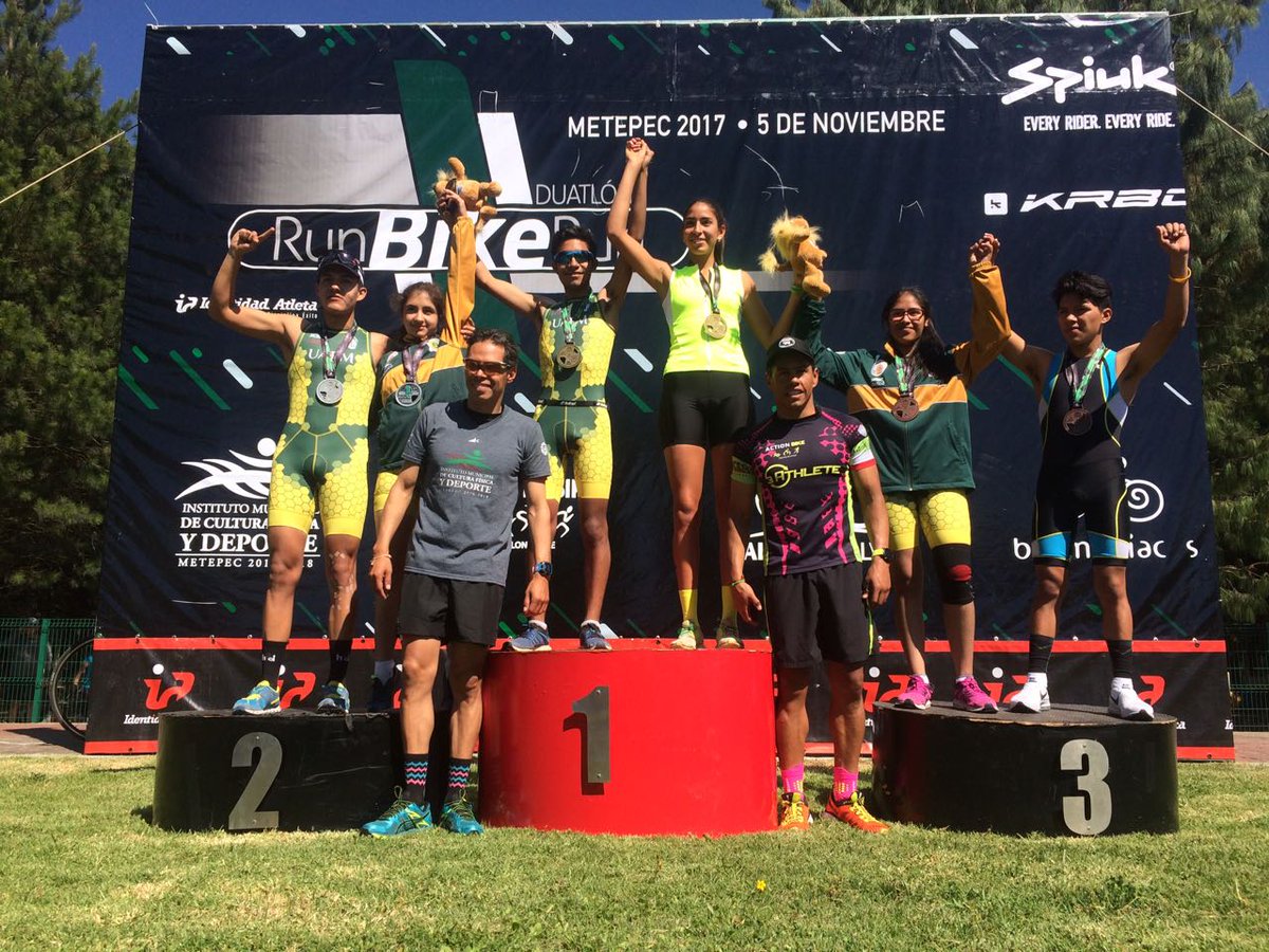 UAEM_MX's tweet photo. Enhorabuena a los alumnos de la UAEM que destacaron en el Duatlón RunBikeRun, llevado a cabo en Metepec, Estado de México. https://t.co/O09s4uuwdz