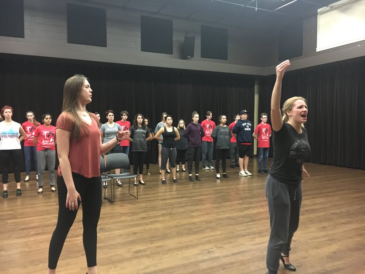 NAHSTheabooster's tweet photo. The cast continues to prepare for the production November 16-18!  Drowsy Chaperone 2017! NAHS https://t.co/rYpxbldu2C