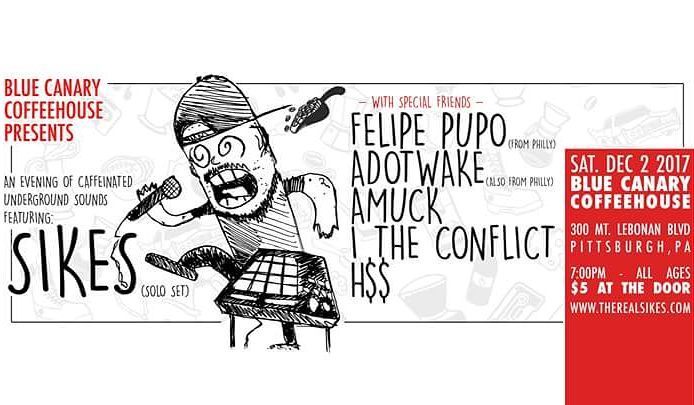ahanetworktv's tweet photo. Pittsburgh show next month with the good peoples @therealsikes, @adotwake, @itheconflict and friends. #Pittsburgh #sikes #adotwake #felipep… https://t.co/xmzoTzmI31