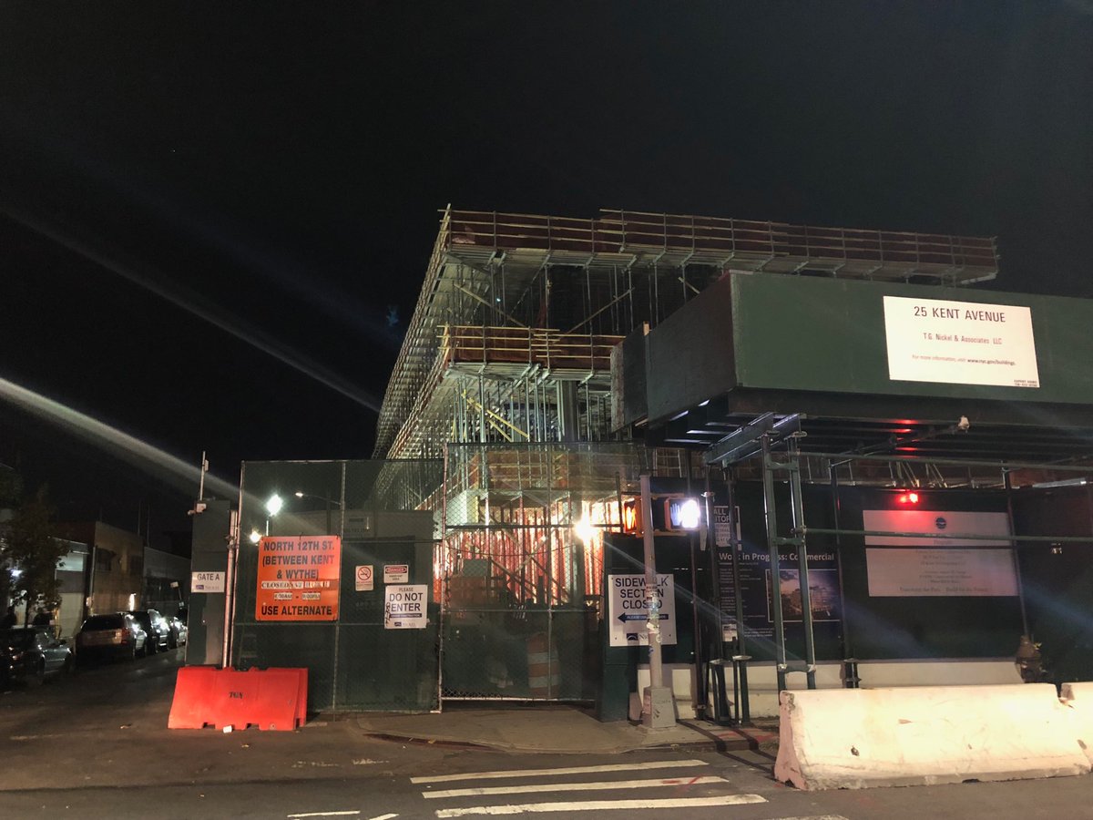 chrishavens's tweet photo. #25kent new building rises at night by @brooklynbowl Lovely sight for @TerraCRG https://t.co/dTwgW7SuCm