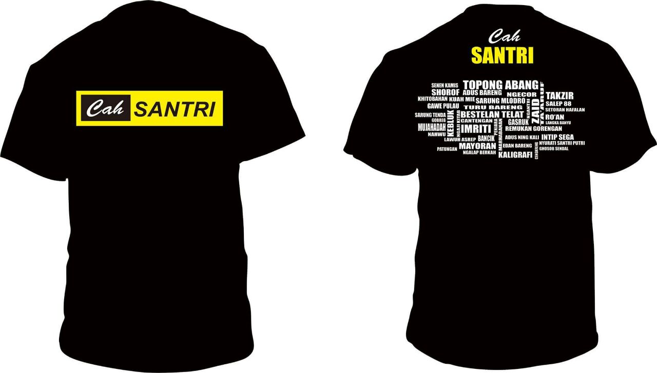 Desain Kaos Logo Santri Keren Nusagates