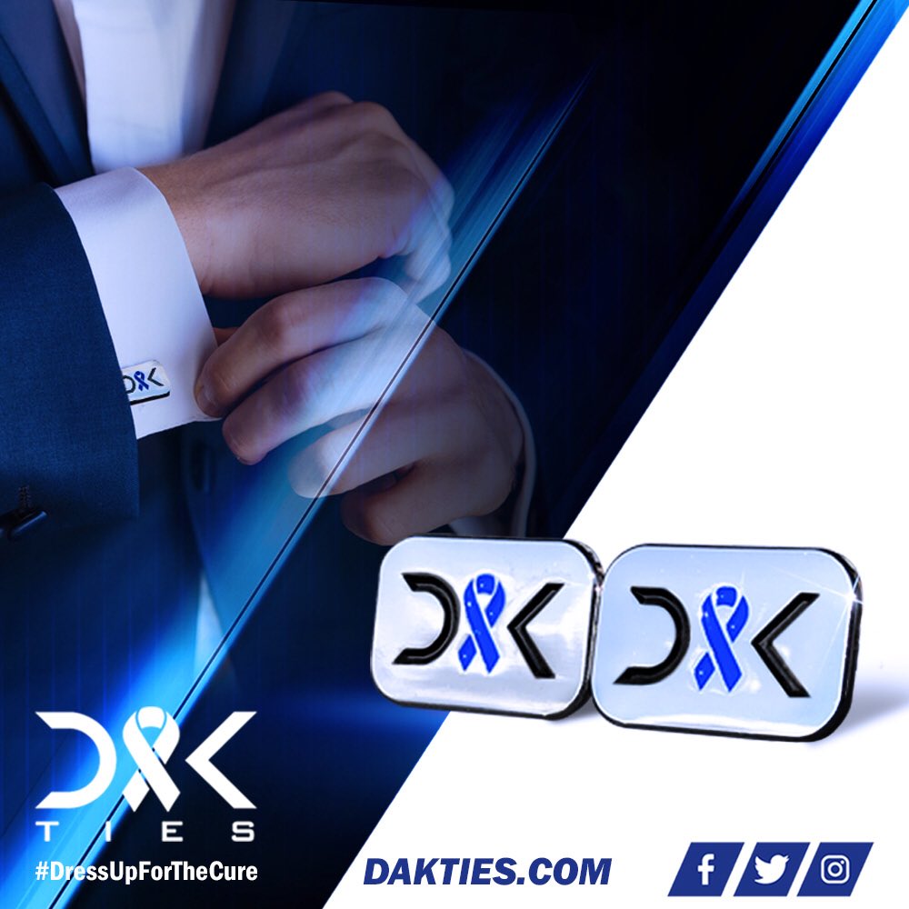 DakTies's tweet image. Dress like a winner with these Dak Signature Cufflinks, while also Supporting the Fight Against Colon Cancer! Very🔥 Item so Get Yours Now!