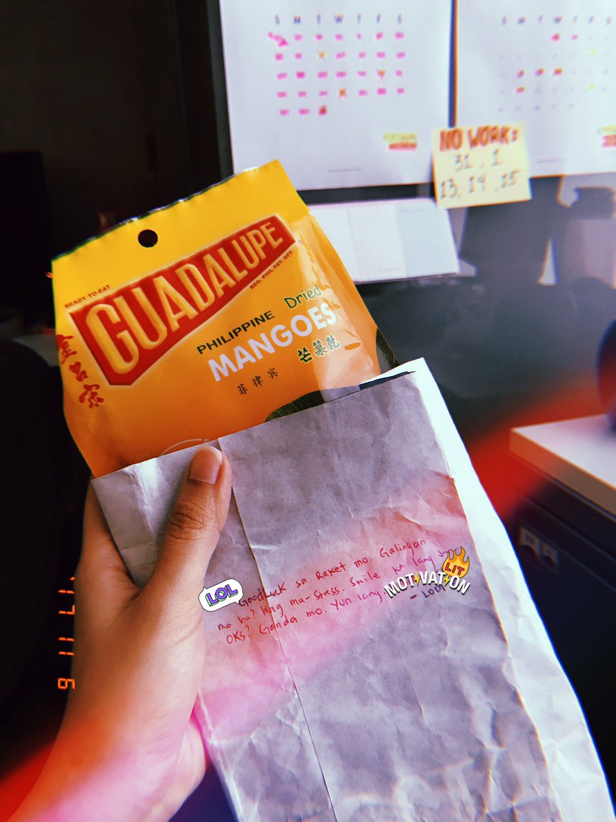 niqueeCVG's tweet photo. Found this on my desk 👀
#MondayMotivation #NonAcidicDriedMangoes #AngArte 😂 https://t.co/Ix92GQt0bM