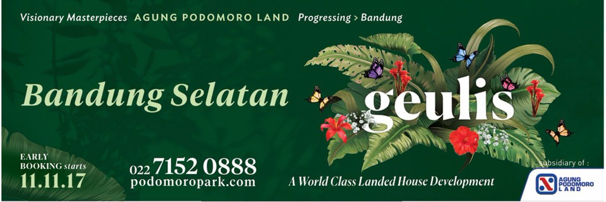 -SOUTH BANDUNG IS GEULIS-
A Visionary Masterpiece from APL Progressing>BANDUNG PODOMORO PARK BANDUNG
022 - 71520888
bit.ly/2lS6kO8