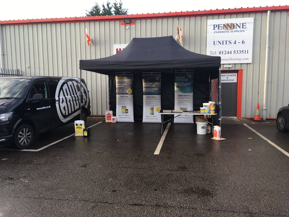 All set up at Pennine flooring supplies in chester, come on down for some great offers and demonstrations