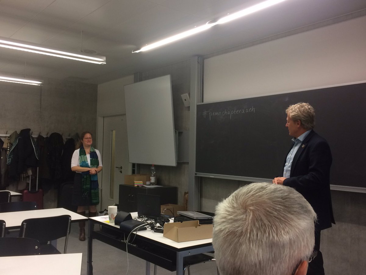 PRMESecretariat's tweet photo. Congrats to #PRMEChapterDACH for first 5 years. Lutz Schlange @fhtwchur reflects on achievements including #PRME Research Conference. @zhaw https://t.co/fX43XHGAg2