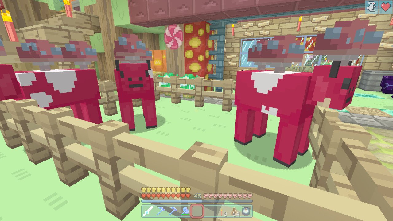 フリック 桜 ムーシュルームのここがすごい バケツで絞れば牛乳 ボウルで絞ればキノコシチュー ハサミで刈れば赤キノコ 屠殺したら牛肉と牛革 ムーシュルームのここが まず生息地のキノコ島バイオームが激レア Minecraft マイクラ