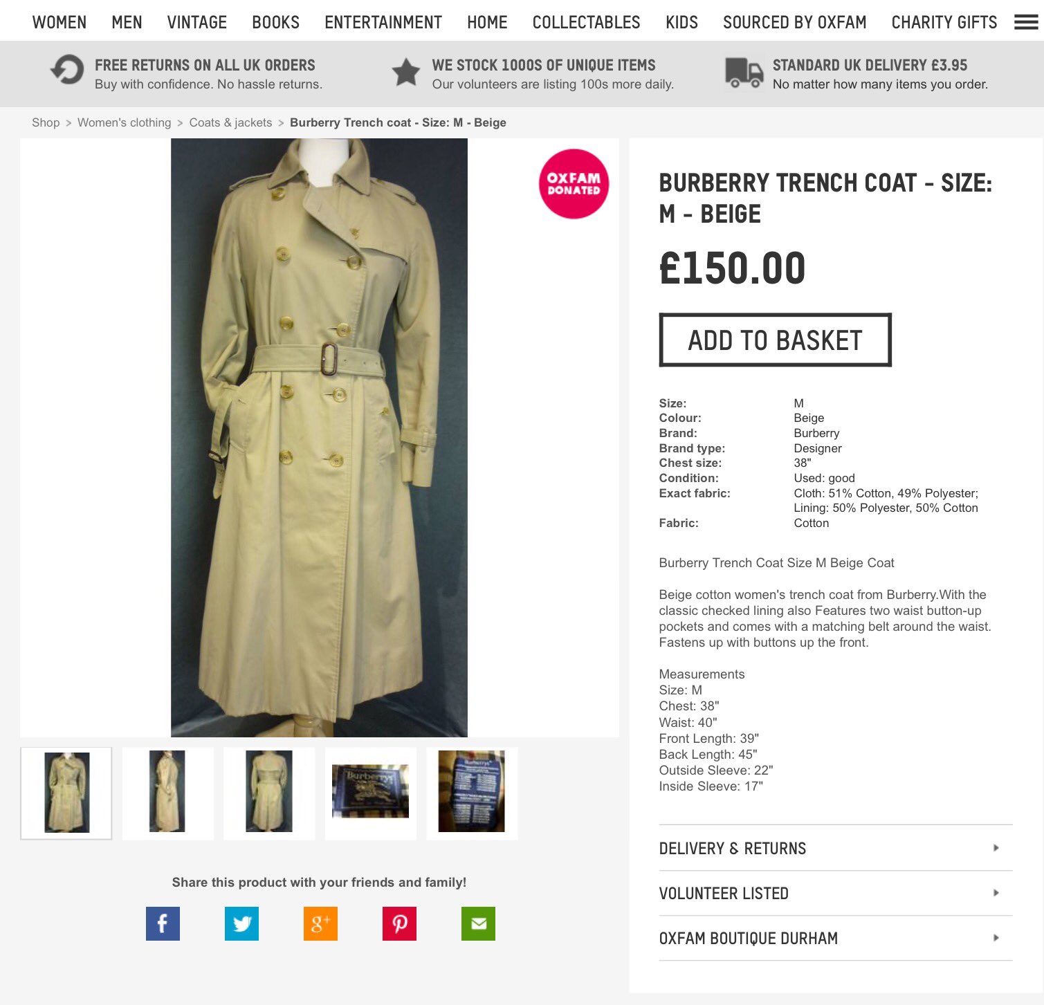 oxfam burberry