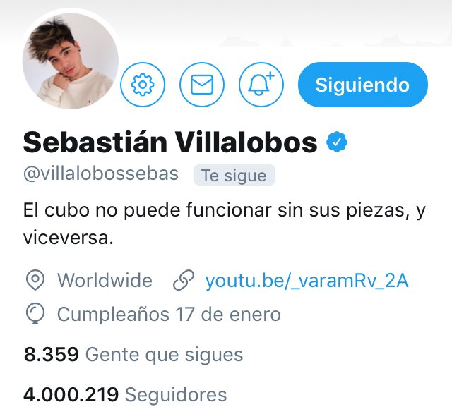 SebbbbasSnap's tweet photo. Sebas 😭😭😭 ya llego a los #4M #Sebas4M 
RT para que te mande DM y te siga ♥️🙌🏻 @villalobossebas #Sebas5M coming soon https://t.co/DPsBAdzIUt