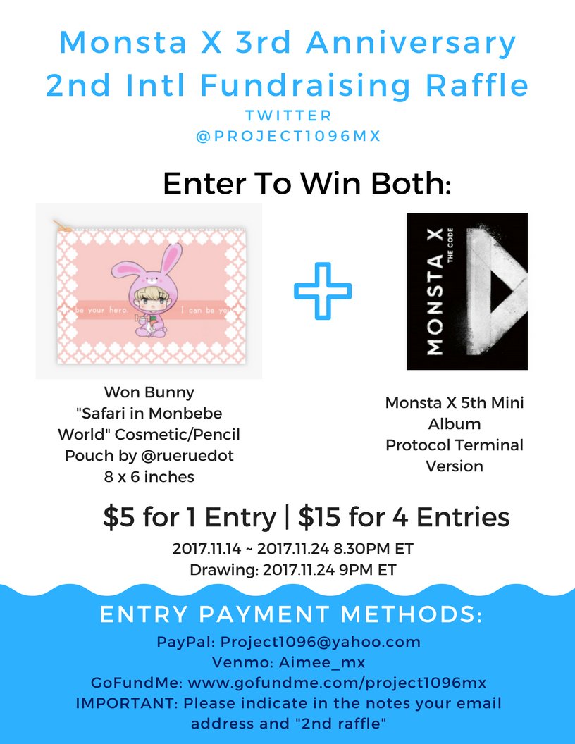 Project1096MX's tweet photo. [#Project1096Updates] 🌟2nd INTERNATIONAL fundraising raffle is here🌟 First 20 participants will receive small gifts by @19930301com 💖 #WONHO https://t.co/DrL3mcWl5F
