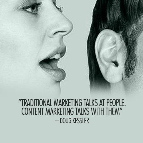 leapfrog_media's tweet photo. #Traditional marketing talks at people. #Content marketing talks with them. #MondayMarketingTips #OnlineMarketingTips https://t.co/trYLYMWtut