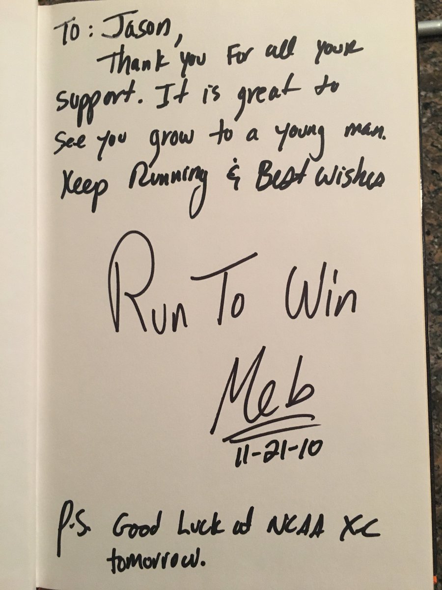 jasonpedersen's tweet photo. #TYMeb for the many years of inspiration @runmeb https://t.co/ZowGTpE2lC