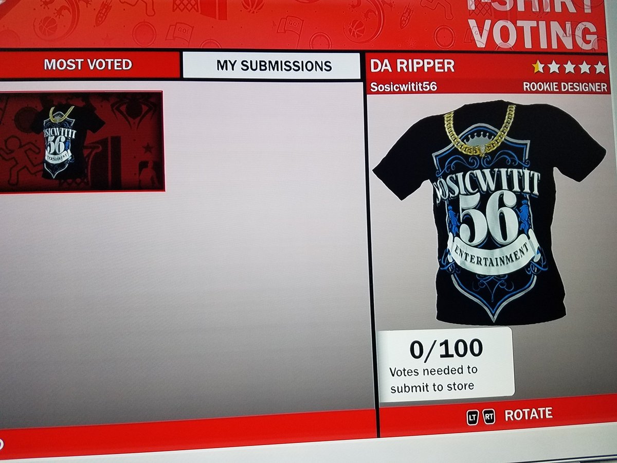 SICCDARIPP56's tweet photo. @2kshirtpromos_ HEY EVERYBODY VOTE FOR MY SHIRT! 
Thanks for the support. 
My XBOX Gamer tag is SOSICWITIT56. Thanks https://t.co/OTDo9n6fNr