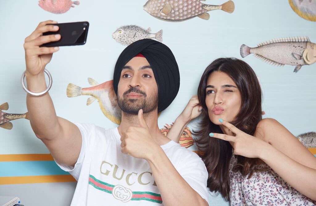 kritisanon's tweet photo. This one’s gonna be a mad fun ride!#ArjunPatiala ..Larger than Life!🍻 Cant wait to start rolling! @diljitdosanjh #dineshvijan @MaddockFilms https://t.co/OmvNz6Cvye