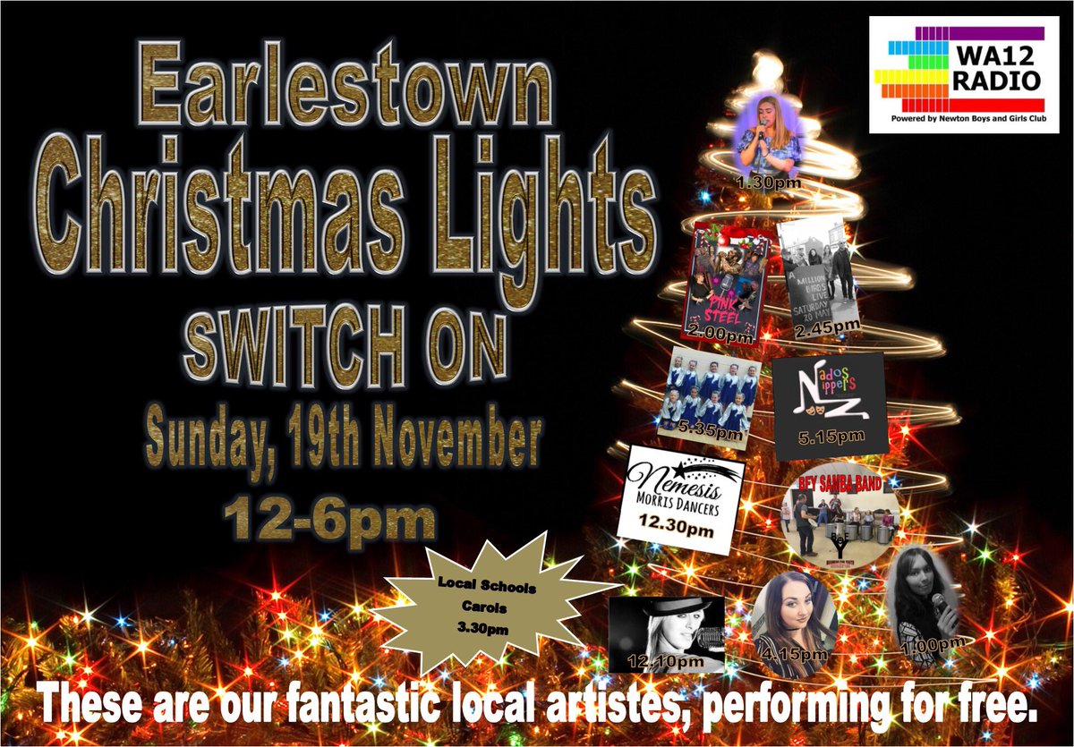 BForYouth1's tweet photo. Come and join the lights team, ice rink, illusionary tunnel, childrens funfair, large stage with these talented local artistes https://t.co/zKHN6spEX4