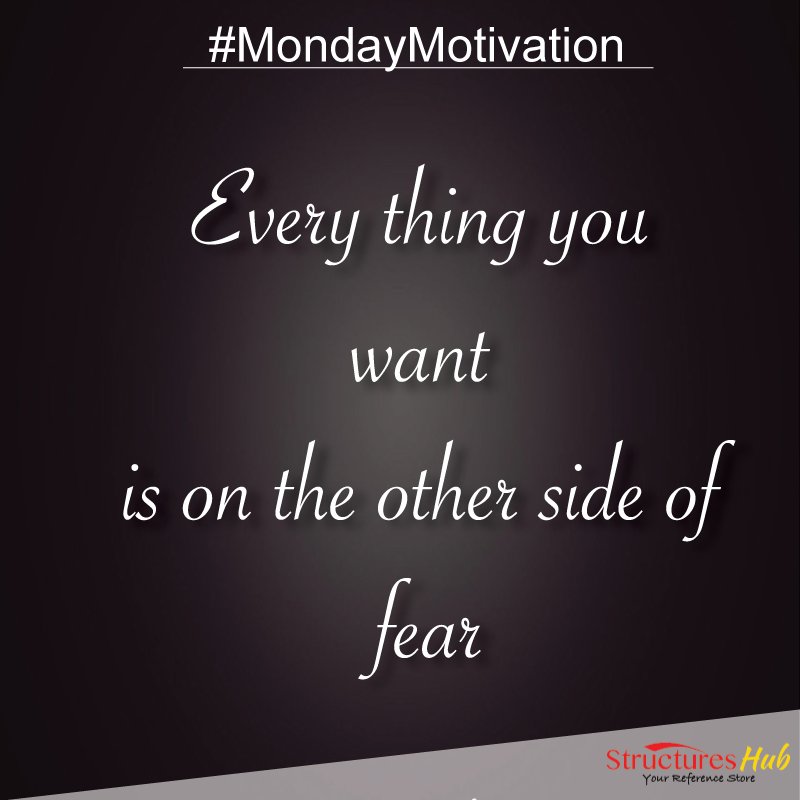 structureshub's tweet photo. Ignore the Fear and push on!!!!!

#MotivationQuotes #Structureshub #Construction #Housing https://t.co/gJJBHM1m38