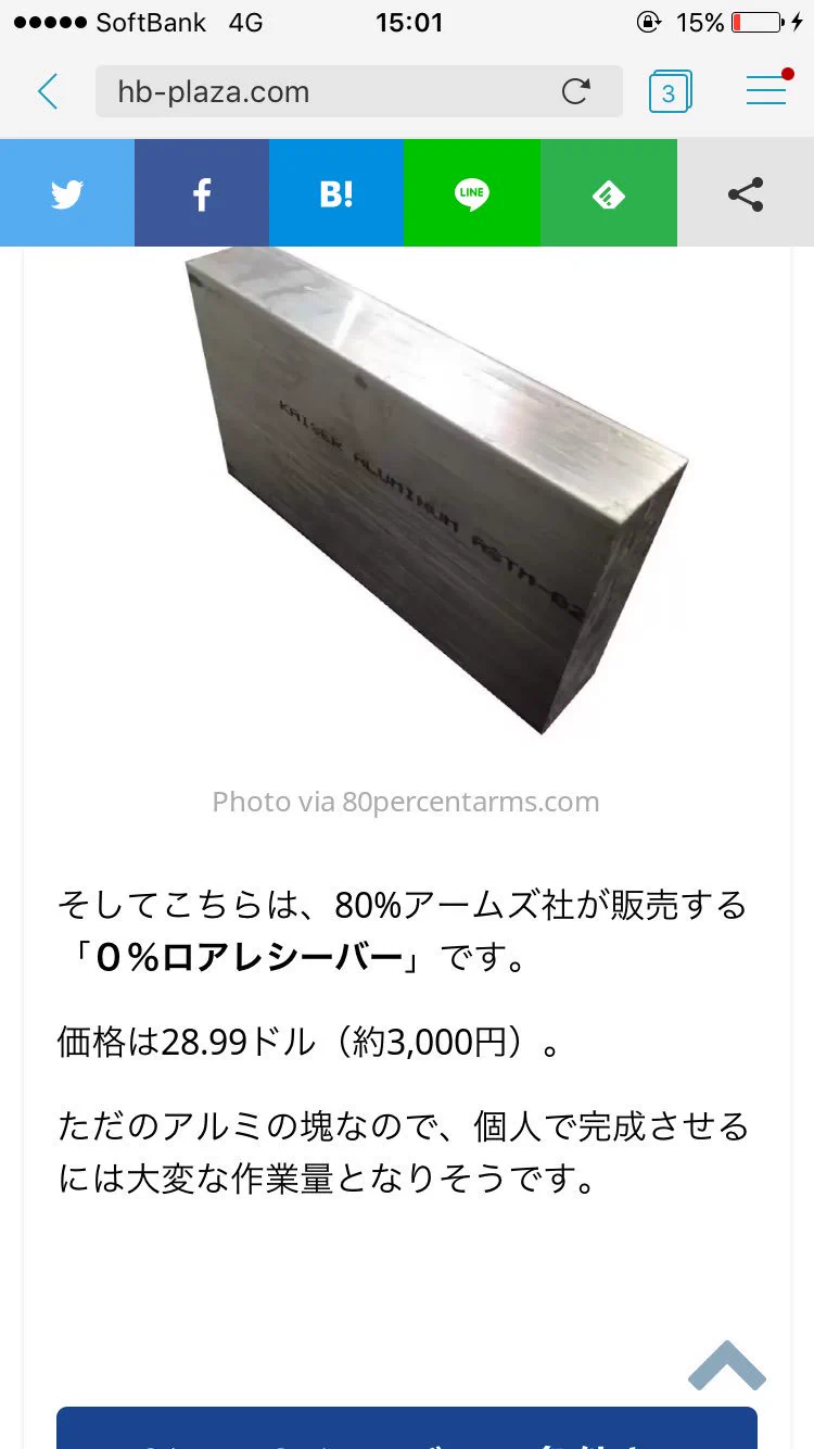 80%ロアレシーバー。これってだだの作りかけ？0％ロアレシーバーが草。