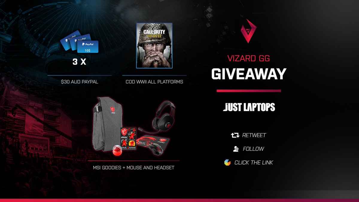 VizardGG's tweet photo. [#Giveaway] We're doing a Huge November Giveaway! Click the Gleam link below. #VizardFAM #CallOfDutyWWII 
➡️https://t.co/Hez5C6j3JR https://t.co/4IhLmlGNyK
