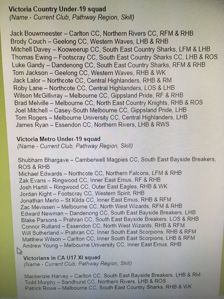 Melbourne University Cricket Club (@melbunicc) on Twitter photo Congratulations to Tom Rogers (Country) and Andrew Young (Metro) who have both been selected in <a href="/cricketvictoria/">Cricket Victoria</a>’s U/19 squads! #MUCCers Congratulations to Tom Rogers (Country) and Andrew Young (Metro) who have both been selected in <a href="/cricketvictoria/">Cricket Victoria</a>’s U/19 squads! #MUCCers