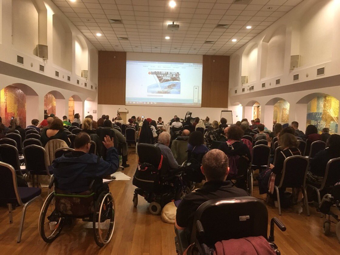 justicetheunion's tweet photo. We attended #National #Disabled #People's #Summit #Dispplsummit Sat 4th Nov 2017 #Solidarity to campaigners activists allies &amp; the affected. https://t.co/GT6eaOZjnC