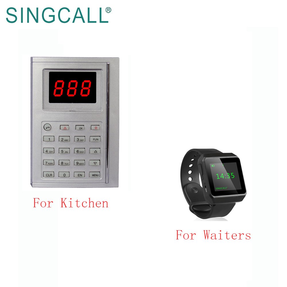 isingcall's tweet image. SINGCALL Kitchen calling waiter system for restaurant, press the pager, the watch will beep and vibrate, which call waiter to pick up food.