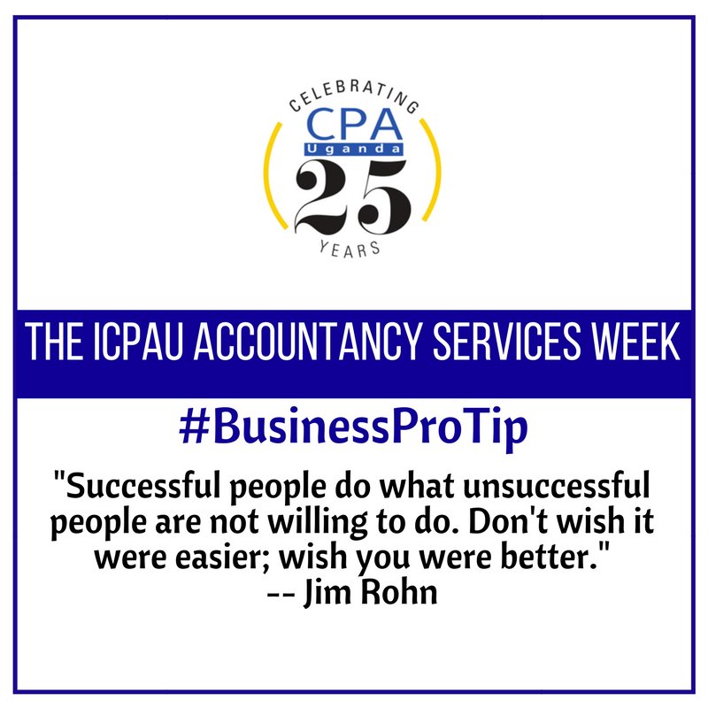 ICPAU1's tweet photo. Today’s #BusinessProTip is a quote from the American entrepreneur, author and motivational speaker Jim Rohn https://t.co/pvP3ddRJXo