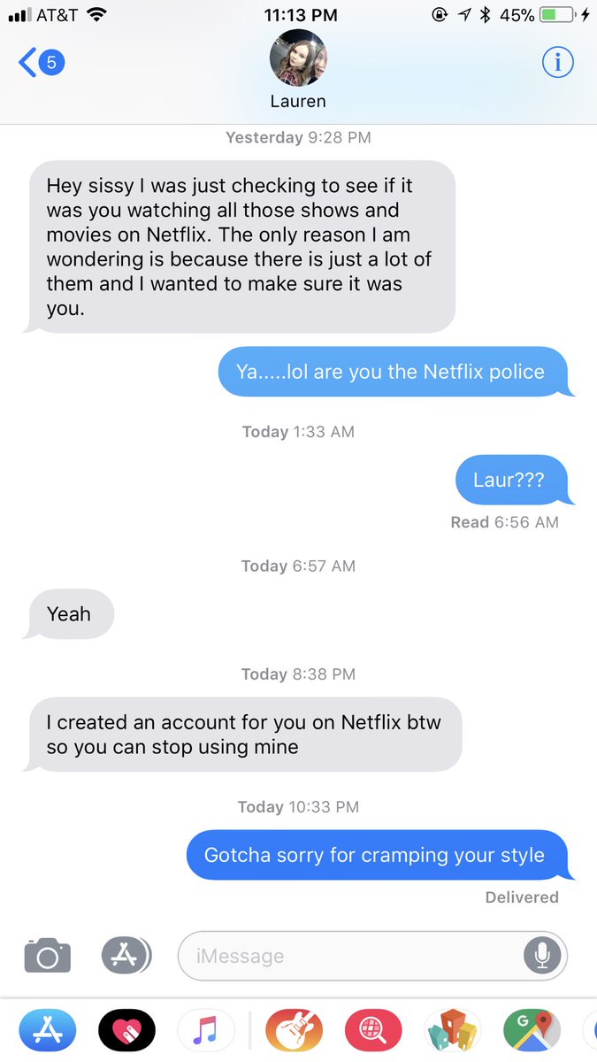 bhubbbs123's tweet image. Little sister cracking that whip #netflixpolice #siblingproblems