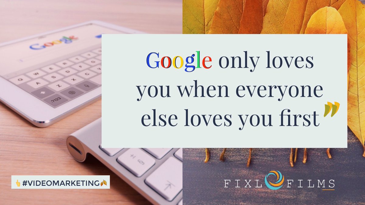 fixlofilms's tweet photo. Google only loves you when everyone else loves you first #digitalmarketing #VideoMarketing #Corporate #DigitalIndia #Elearning #ProductVideo https://t.co/aOrBA9zLRa